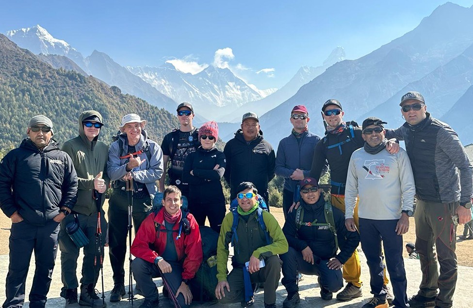 Everest Team on the way to Everest Base Camp