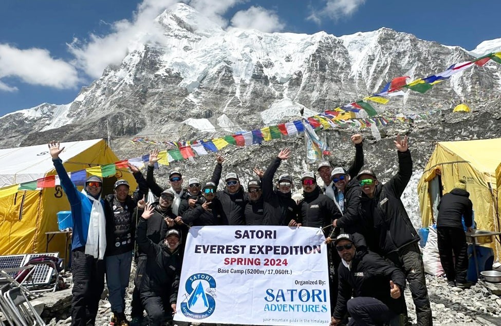 Everest Expedition Group 2024 at Everest Base Camp